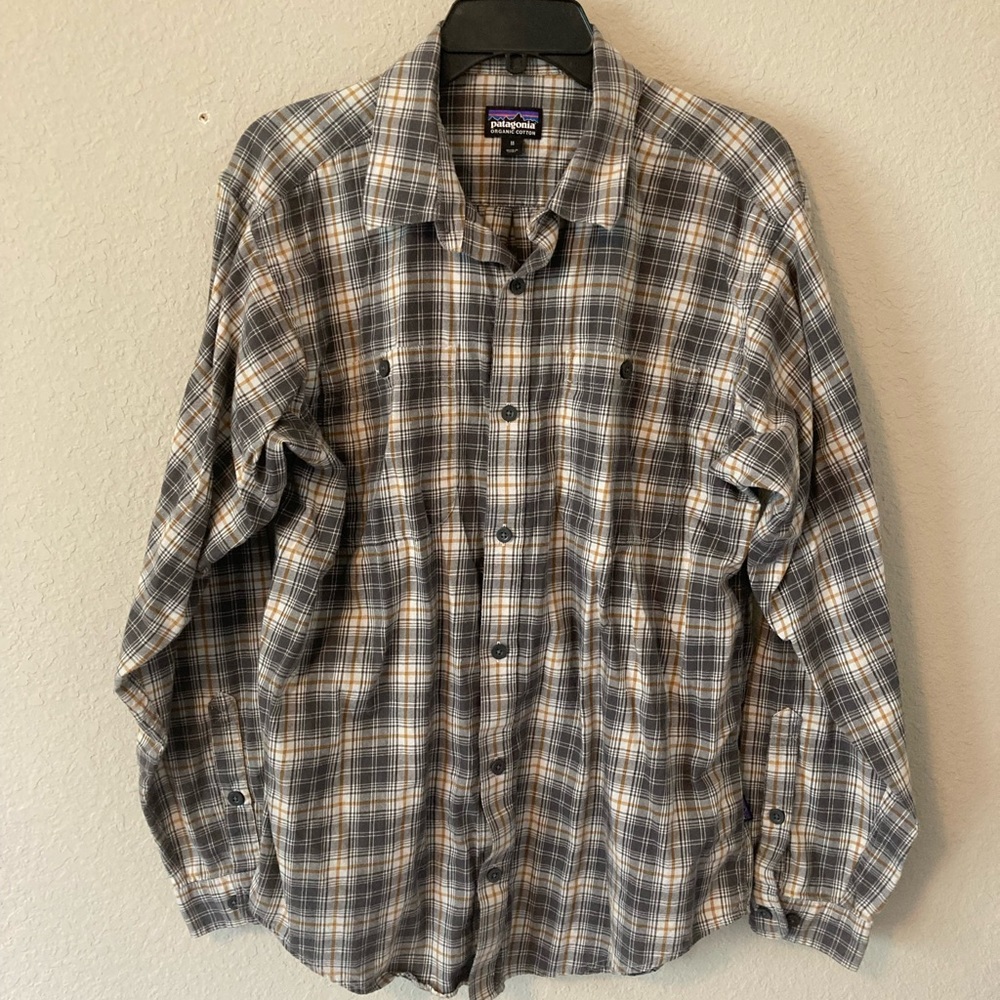 Patagonia Shirt Mens Size Medium Long Sleeve Organic Cotton